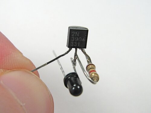 Phototransistor added