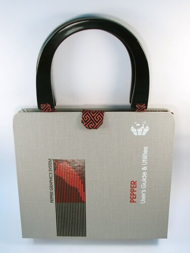 vintage software book handbag