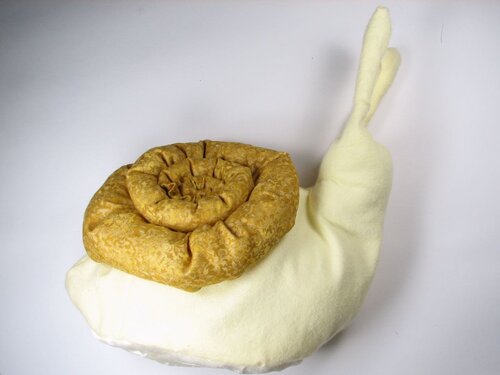 A velvet bristlebot racing snail