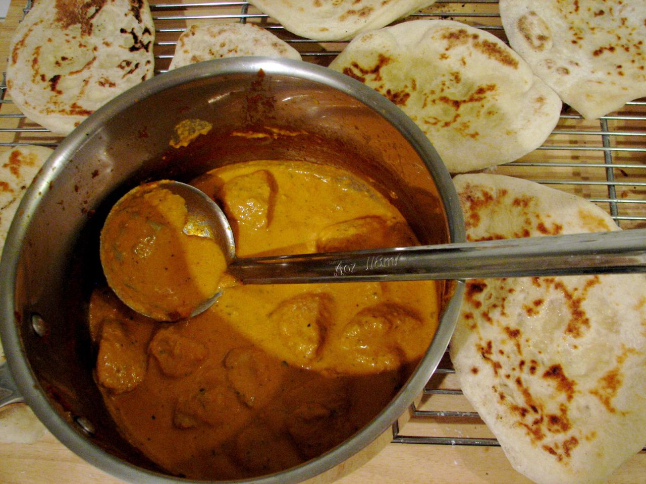 Murgh Makhani and Cumin Feta Naan