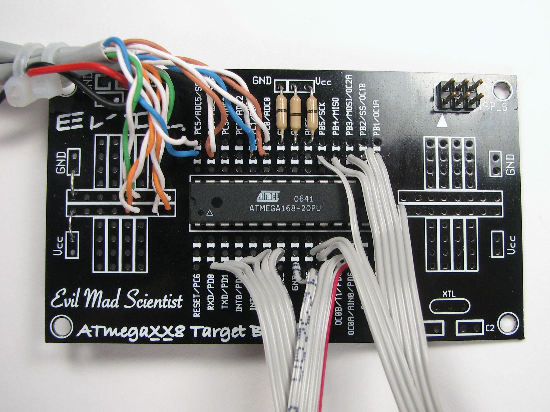 ATmega168 on card
