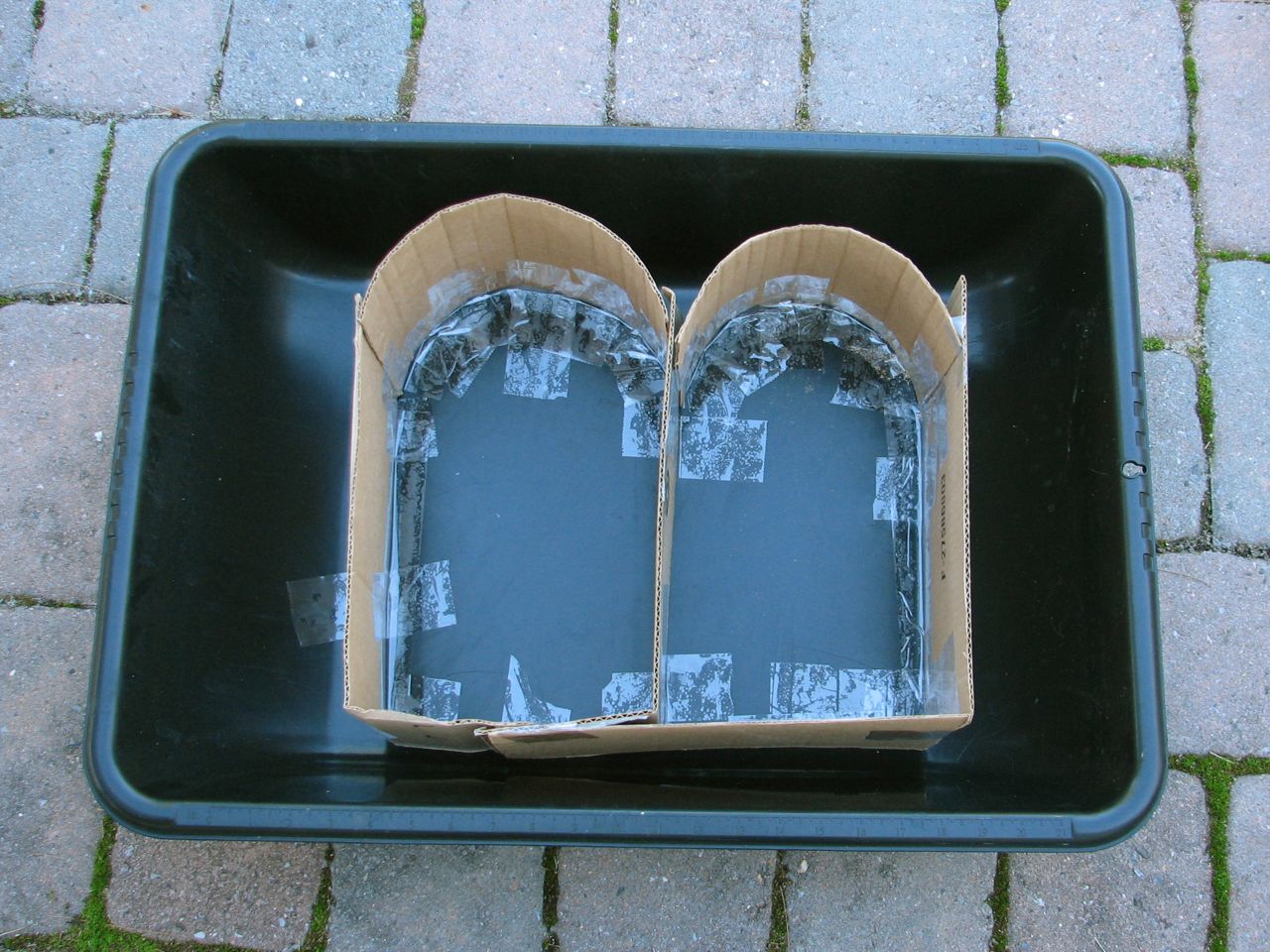 cardboard frame sealed