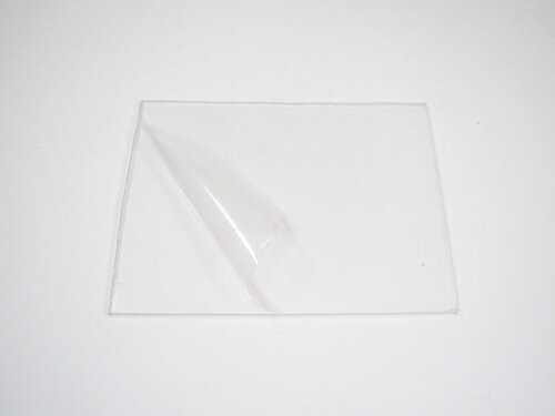 Peel off plastic liner