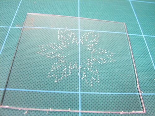 snowflake pattern impressed