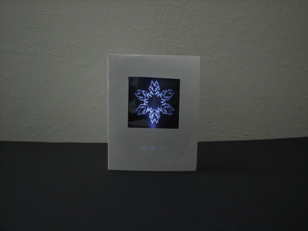 snowflake card, on