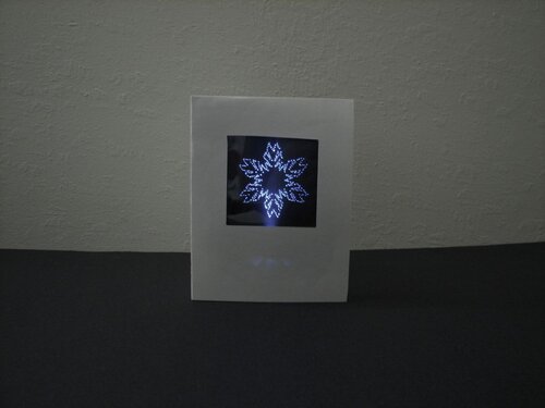 snowflake card, on