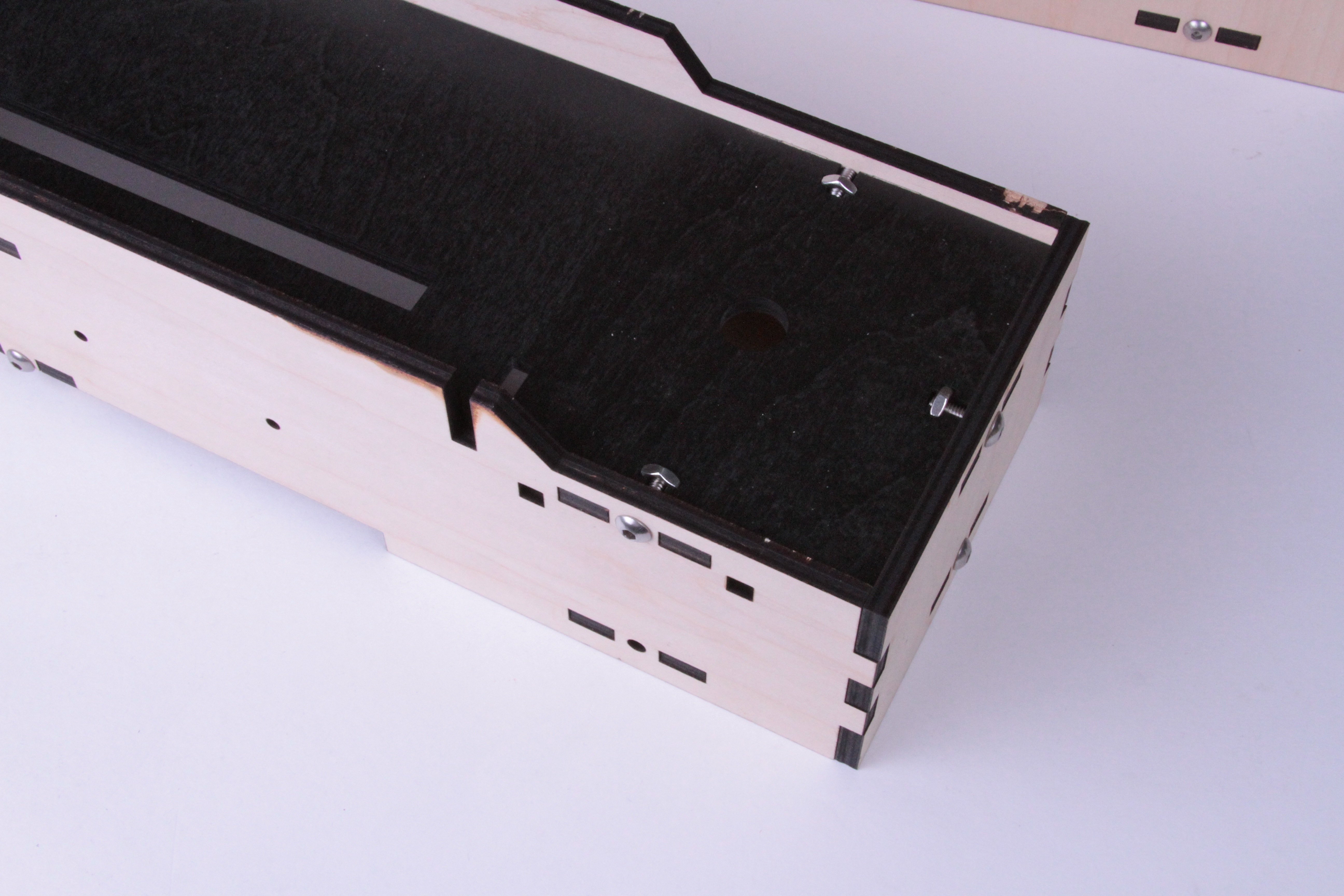 Paddle box with painted top