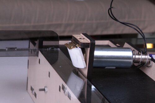 Solenoid paddle, clear playfield