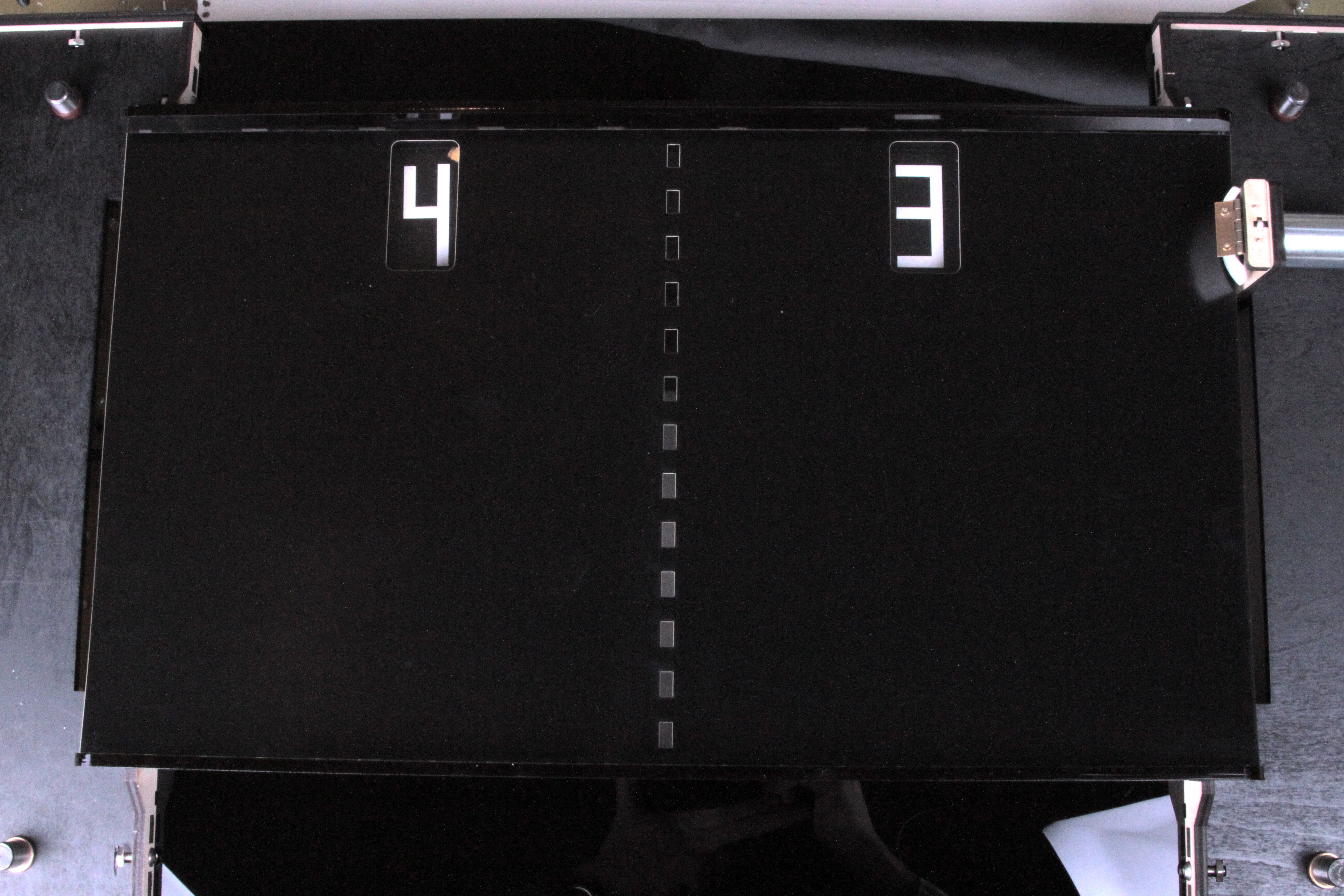 Testing playfield cutout