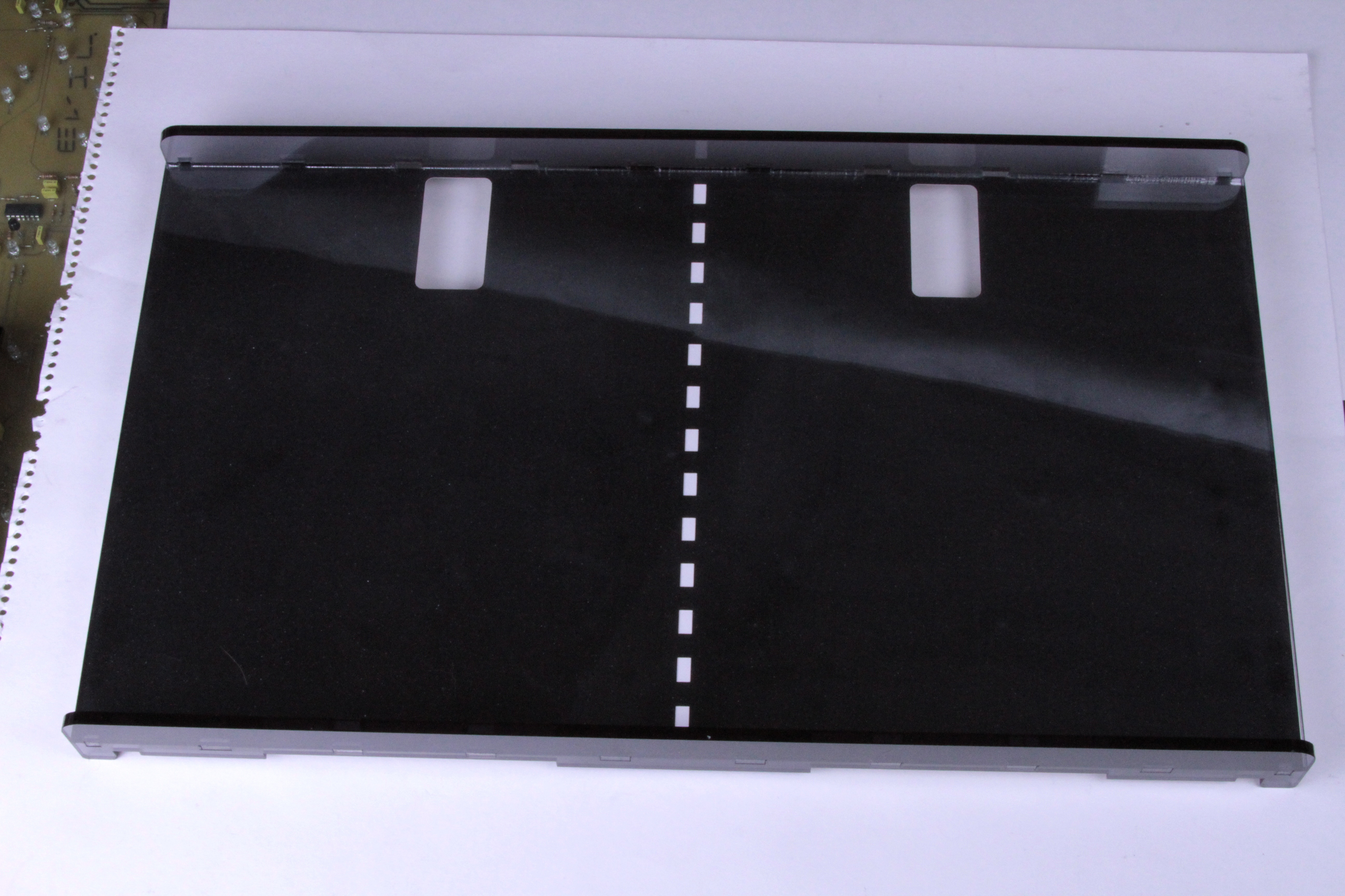 Playfield with black paper added