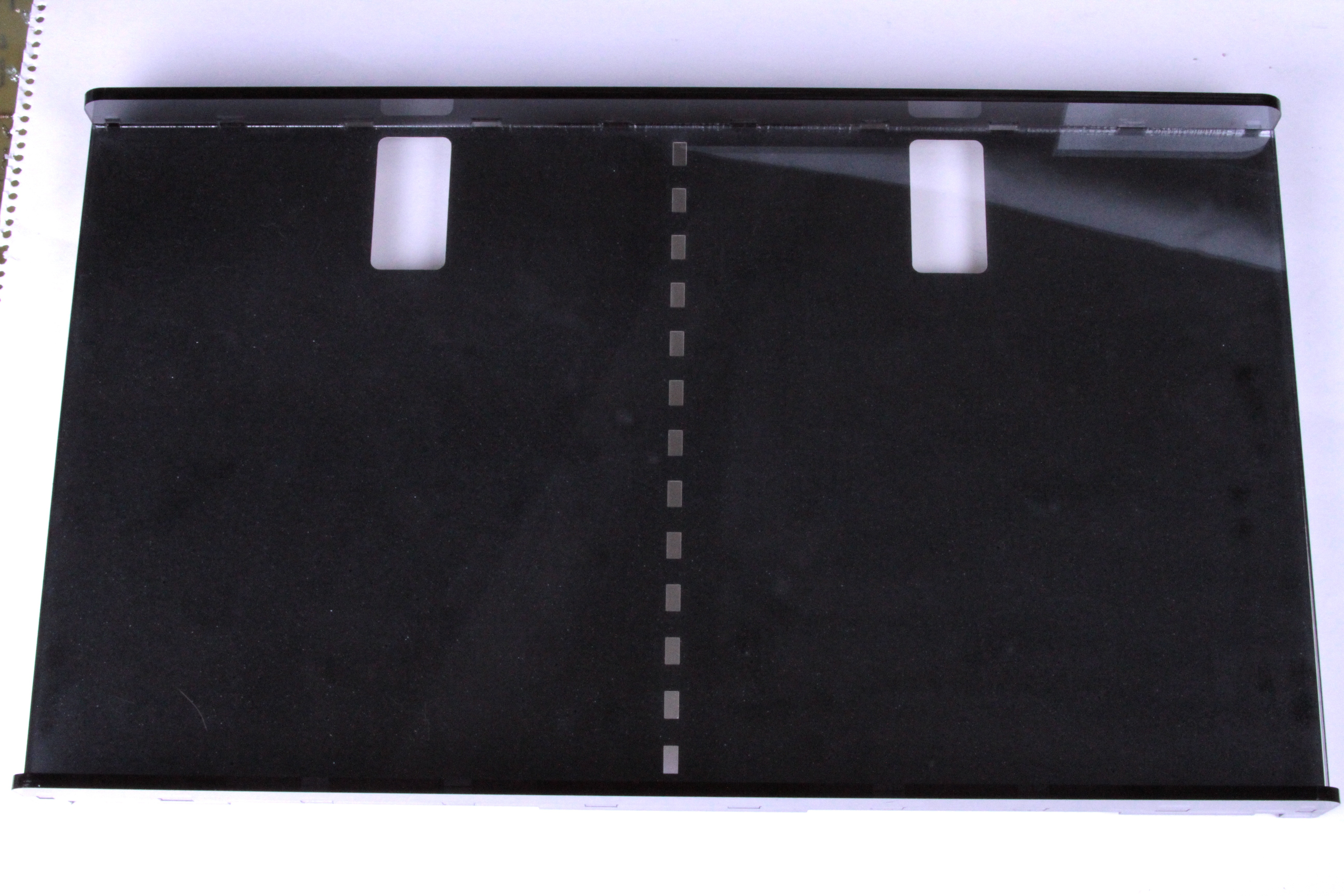 Playfield with black paper below