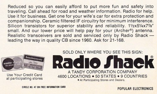 Radio Shack, detail