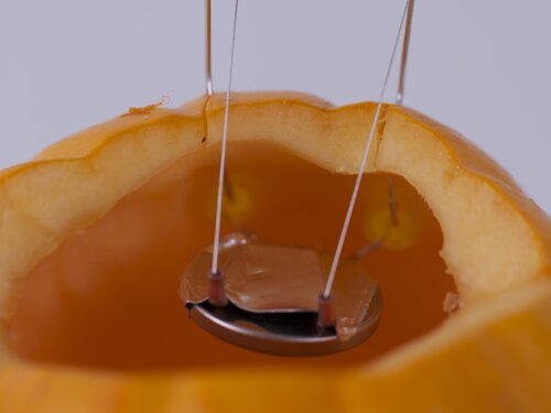 Blinky-o-lantern inside