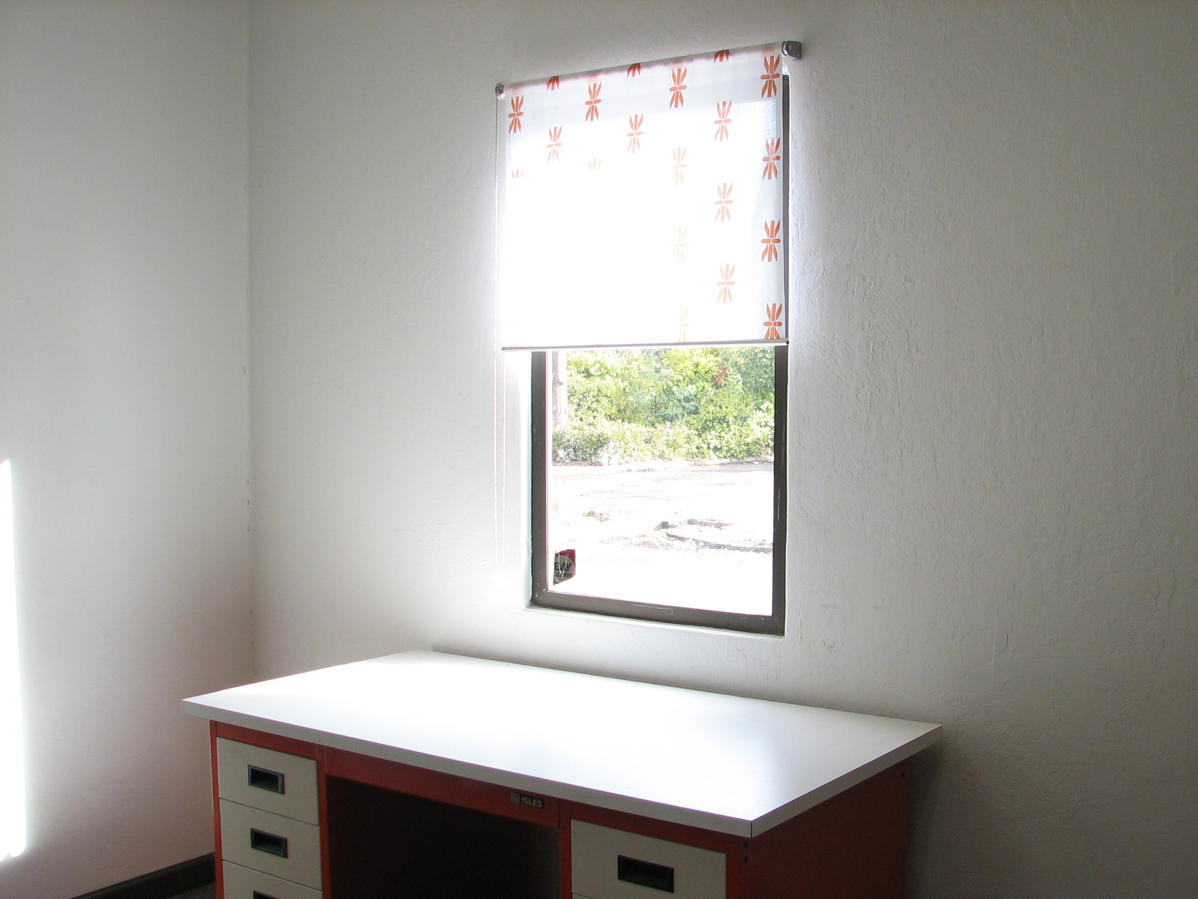 Evil curtains match desk