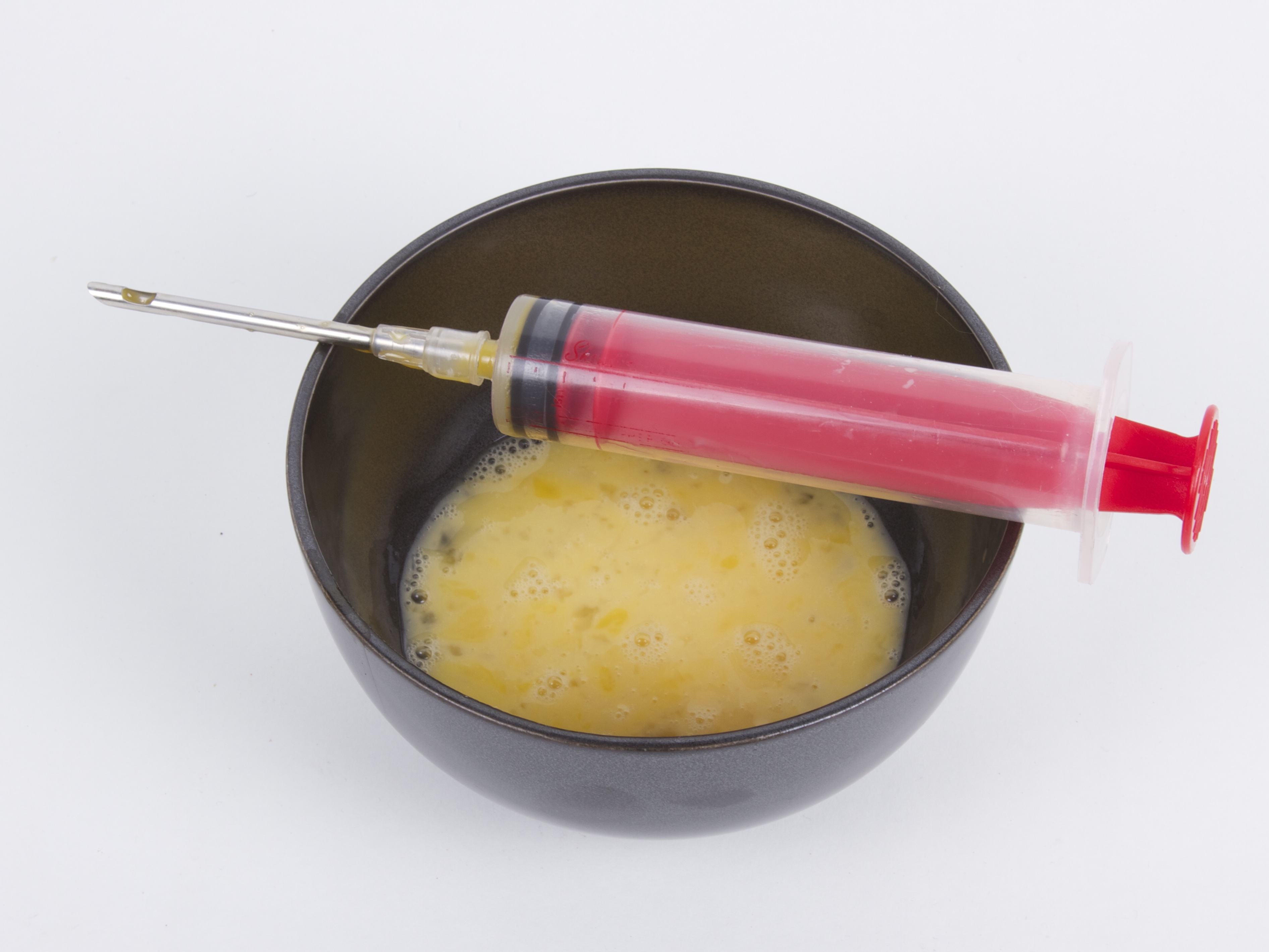 Egg contents, lightly scrambled