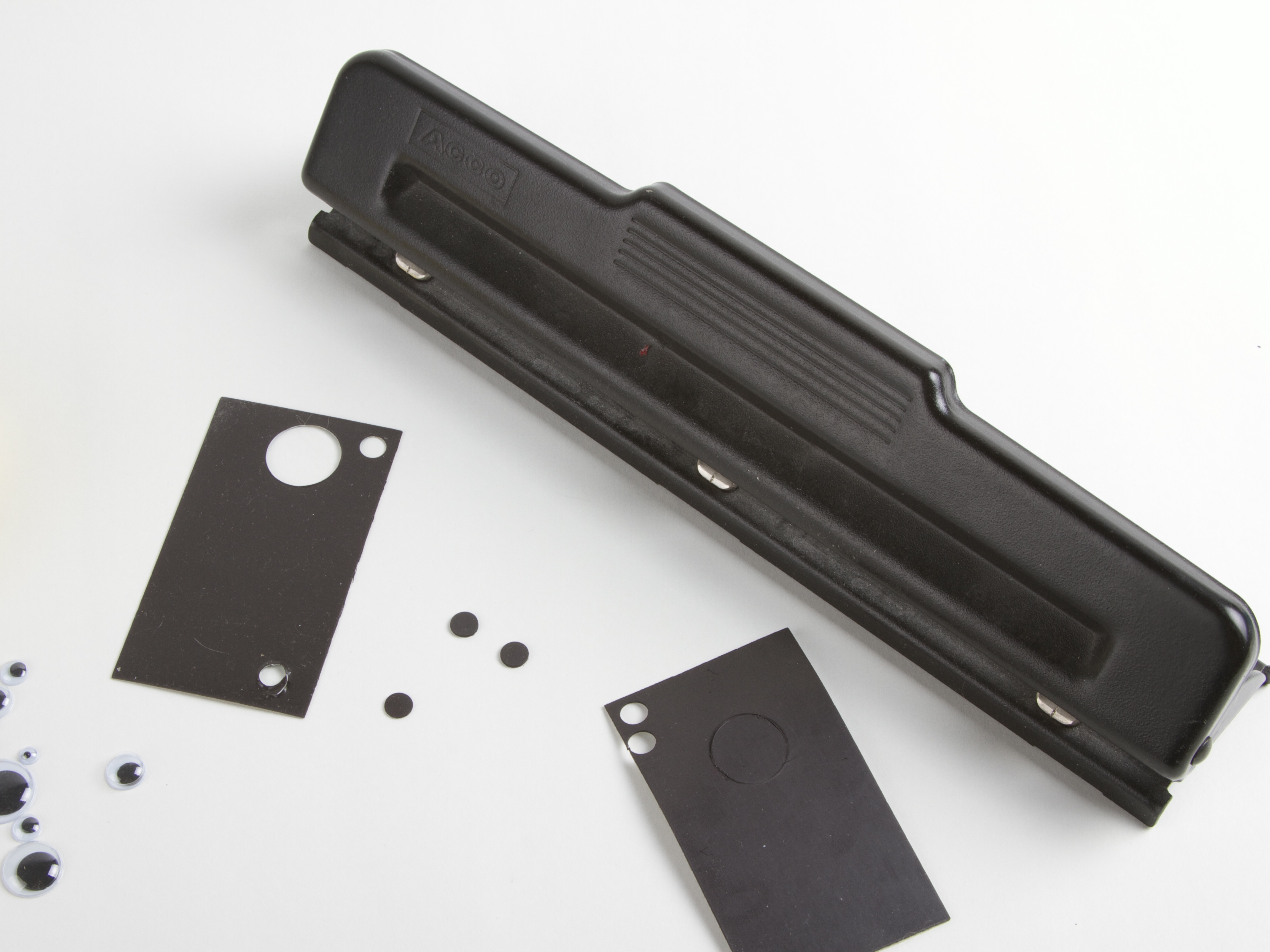Magnetic Googly Eyes: hole punch