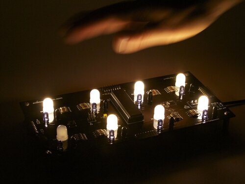 Octolively, warm white, room lights down