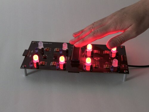 Octolively, with red LEDs