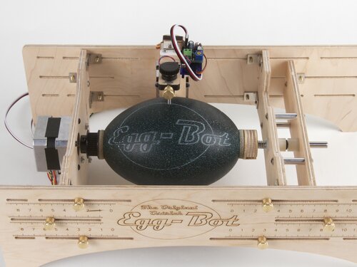 Emu Egg in Ostrich Eggbot