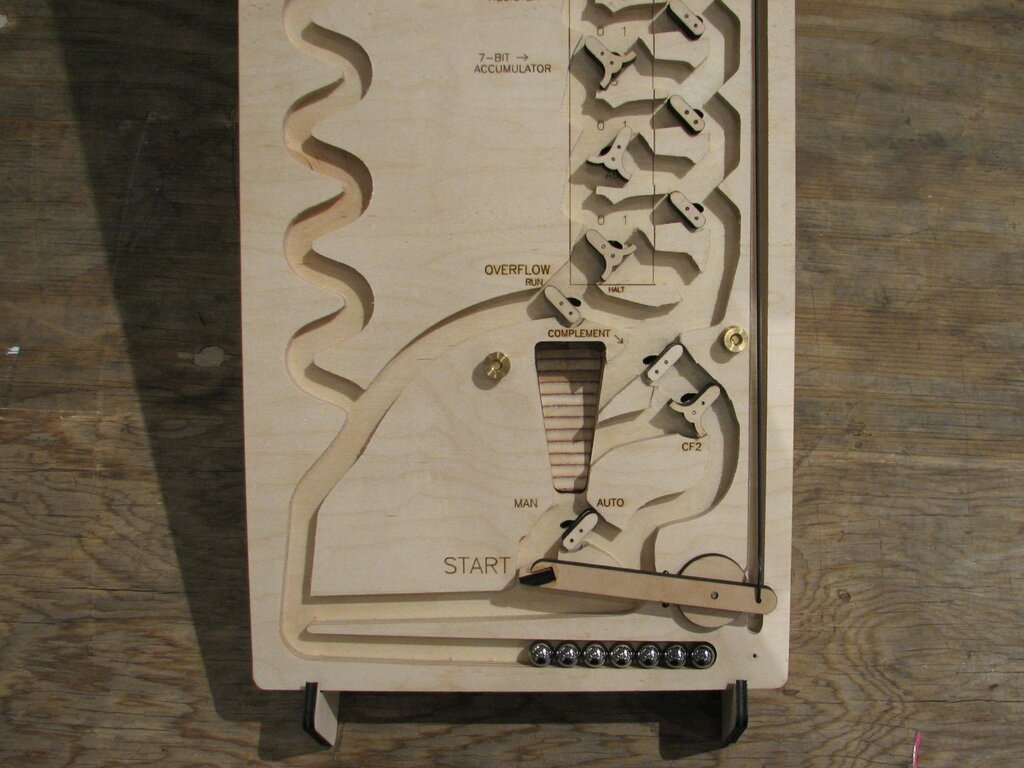 Digi-Comp II (wooden prototype)-- bottom section