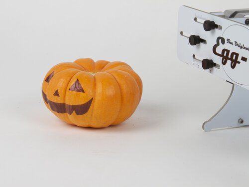 mini jack-o-lantern with eggbot