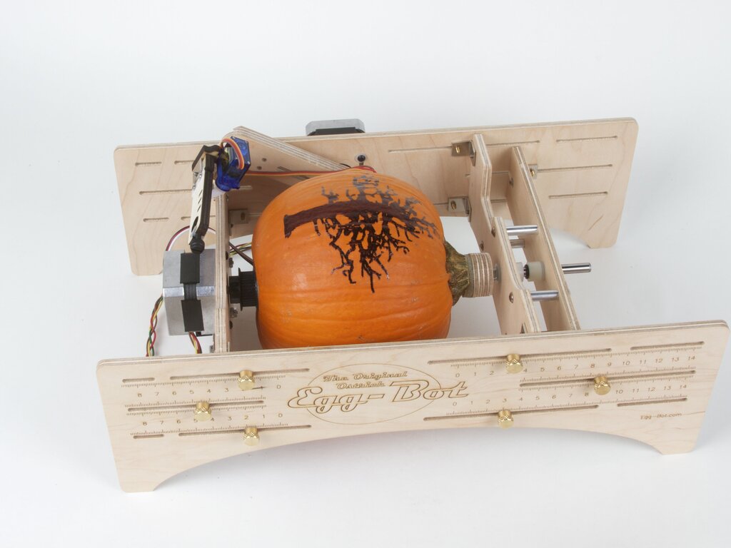 Tree pumpkin in ostrich eggbot