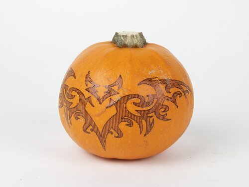 Bat tattoo pumpkin