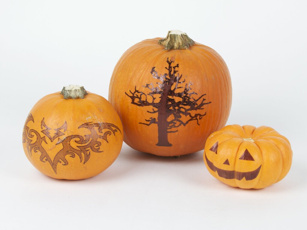 Eggbotted Jack-o-Lanterns