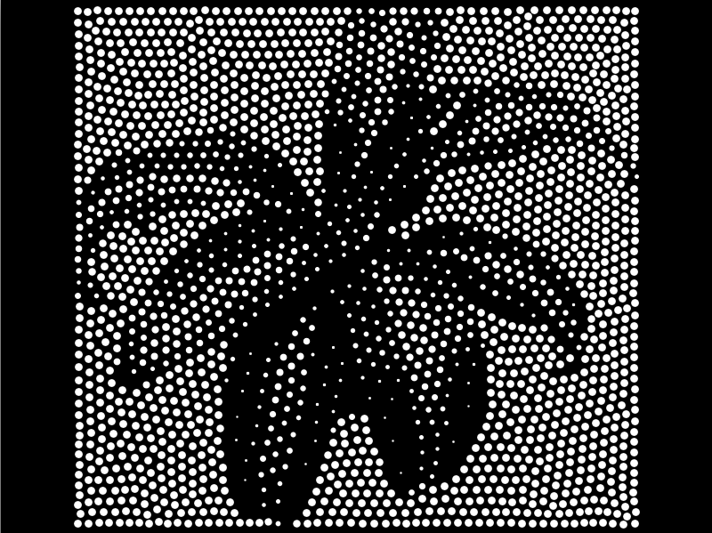 plant, 2000 white stipples