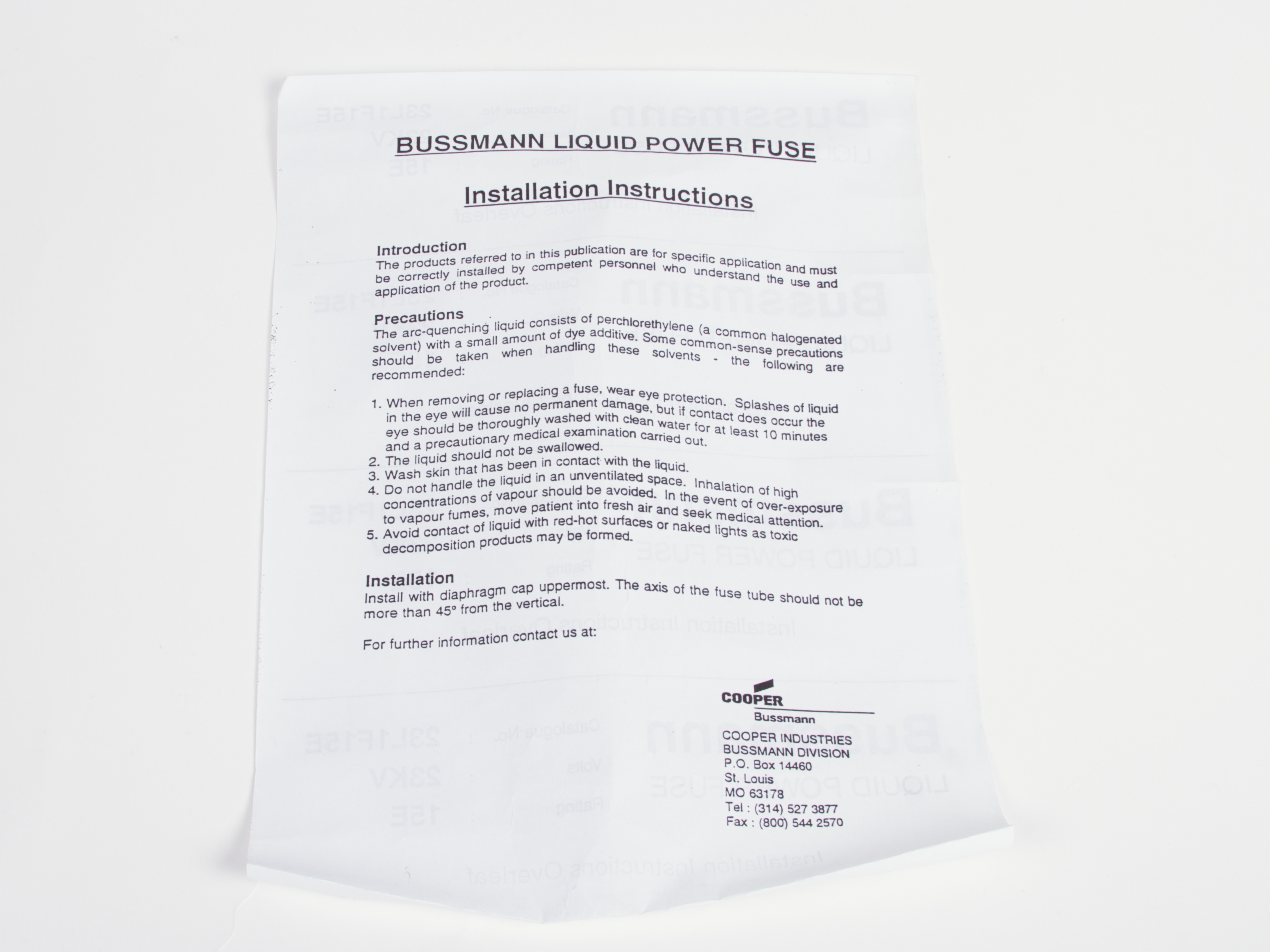 Liquid Power Fuse 11