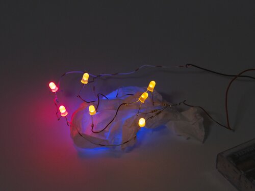 Turned on, with diffuser for blue