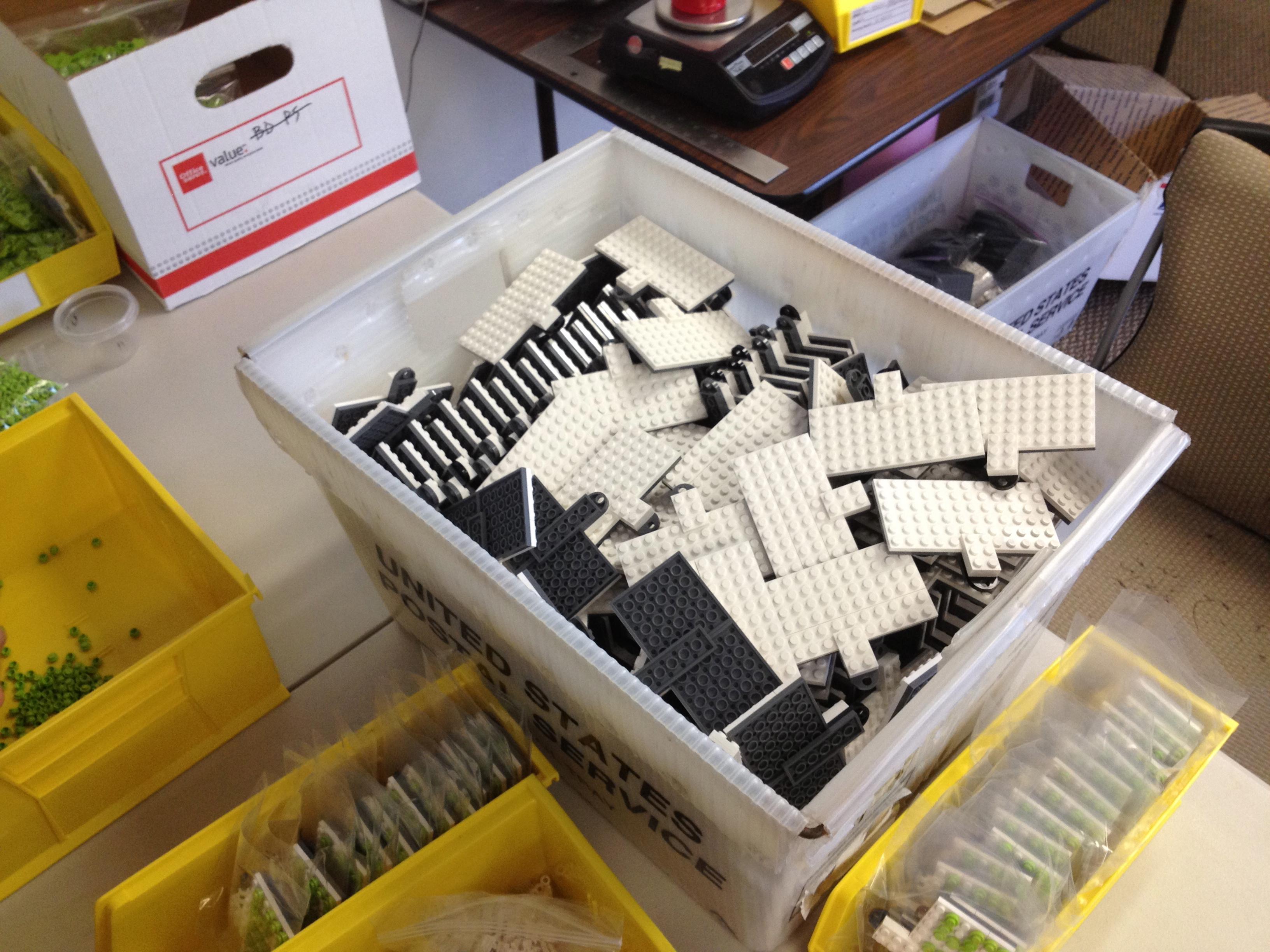 Backs waiting to be finished