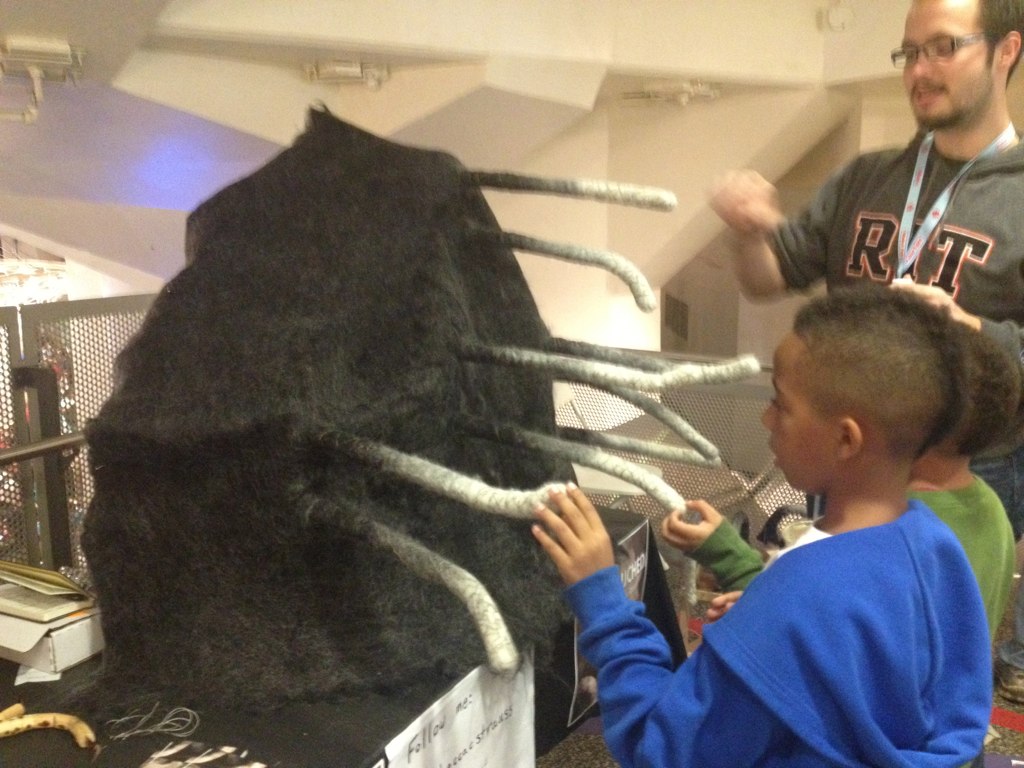 Felt touch sensor arms