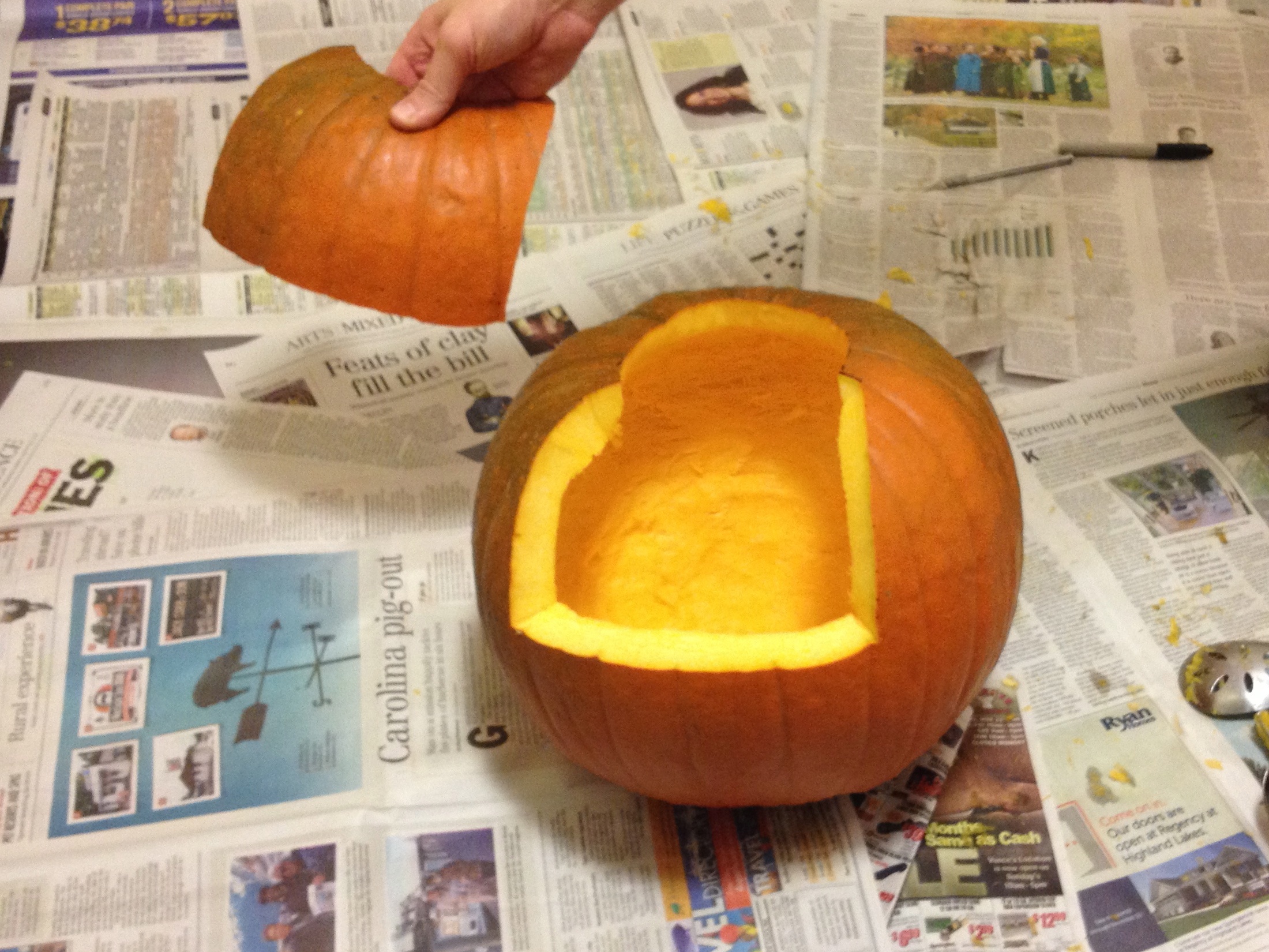 back section removed to set aside