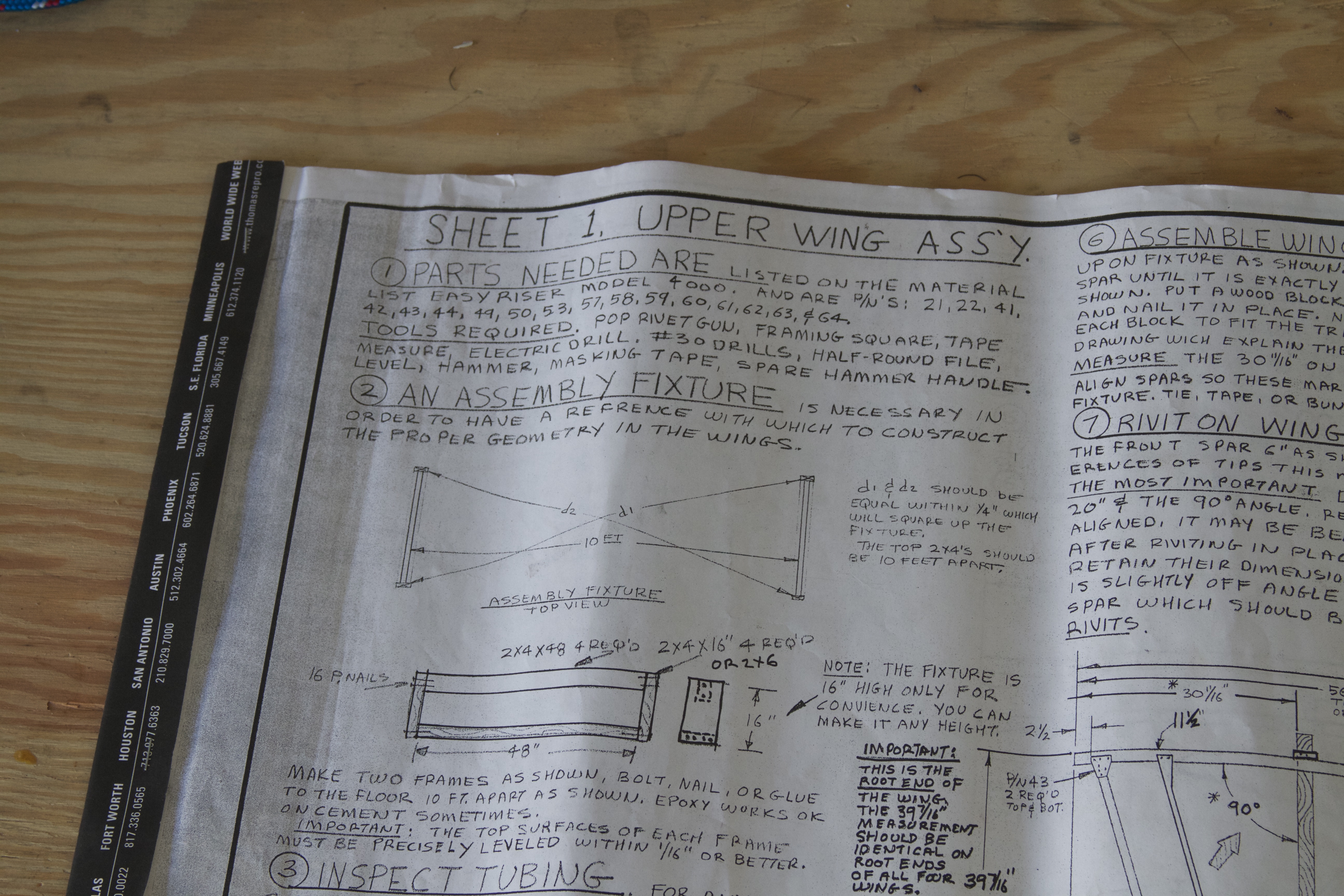 Glider plans upper left