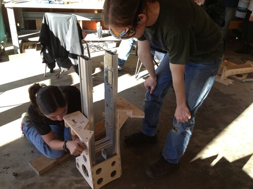 working on the climber