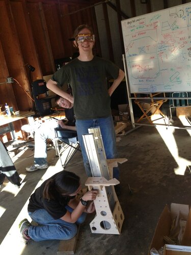 working on the climber