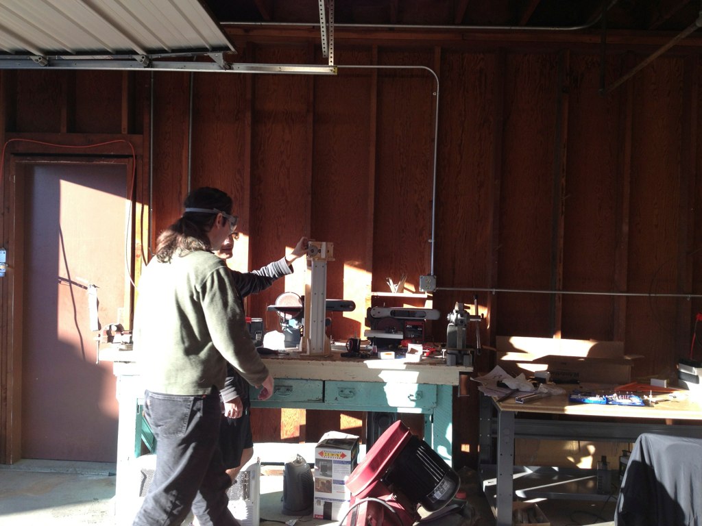 Working in the afternoon sun