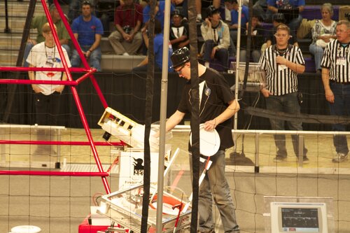 setting up for practice match