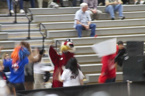 mascots dancing