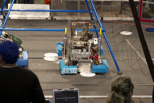 4135 climbing, but stuck on a frisbee