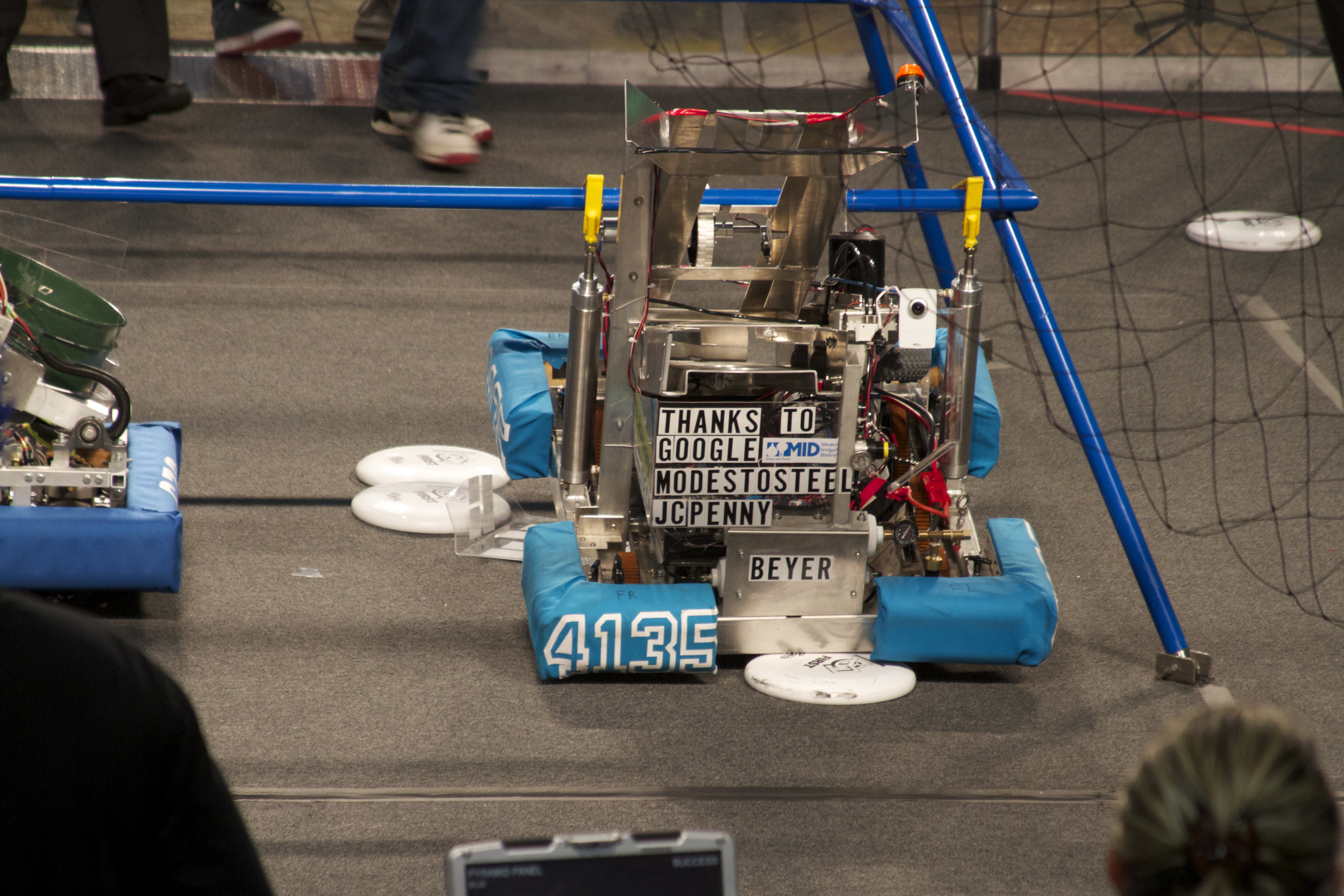 4135 climbing, but stuck on a frisbee