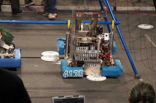 4135 climbing, but stuck on a frisbee