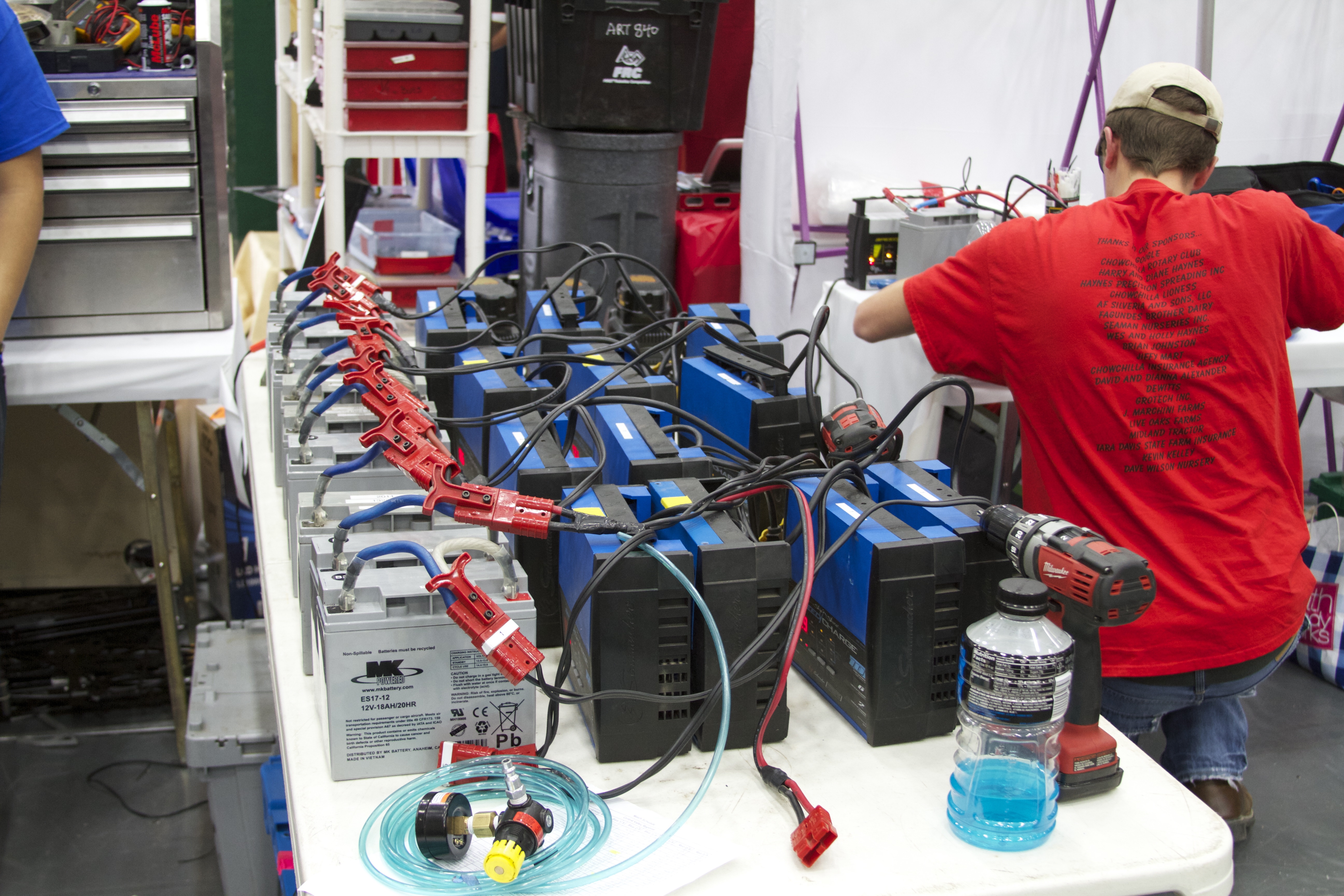 beautiful array of batteries and chargers