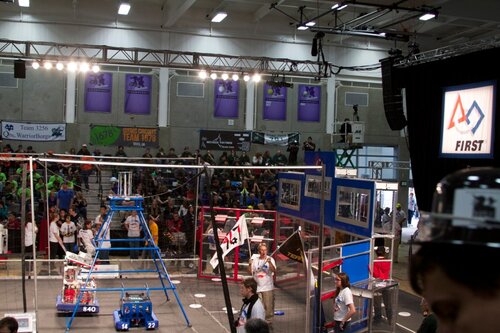 1422 and 840 on the field with flags for 1967 and 3501 flying
