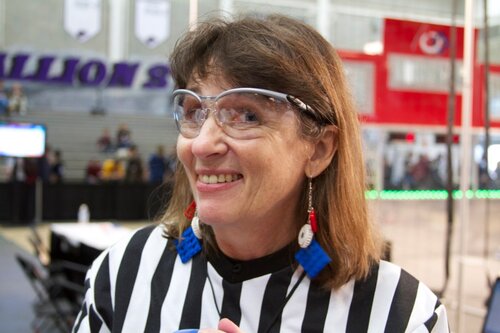 Ref wearing awesome earrings