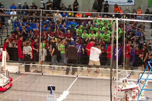 Shaking hands before finals