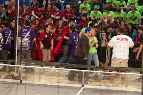 Shaking hands before finals