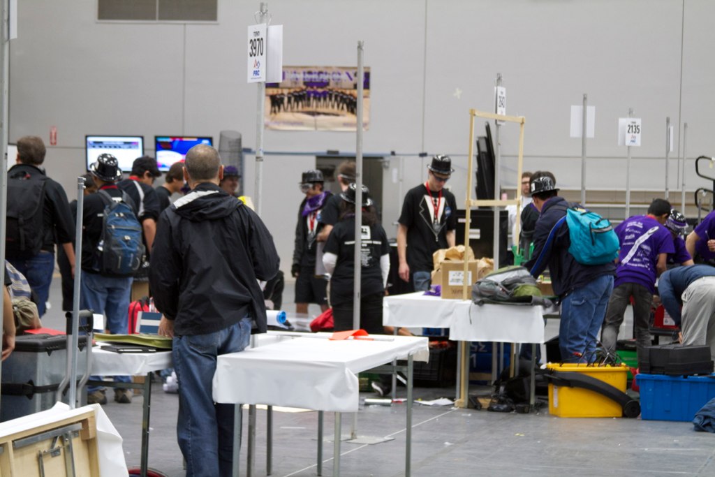 packing up and breaking down the pits