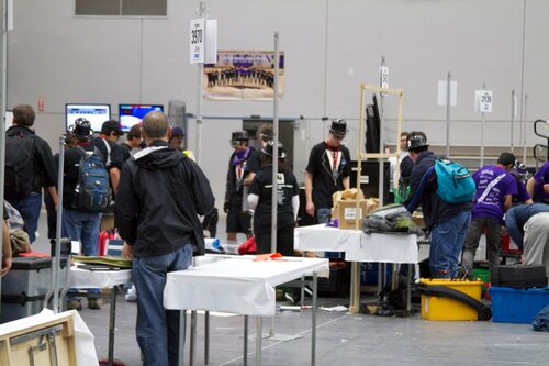 packing up and breaking down the pits